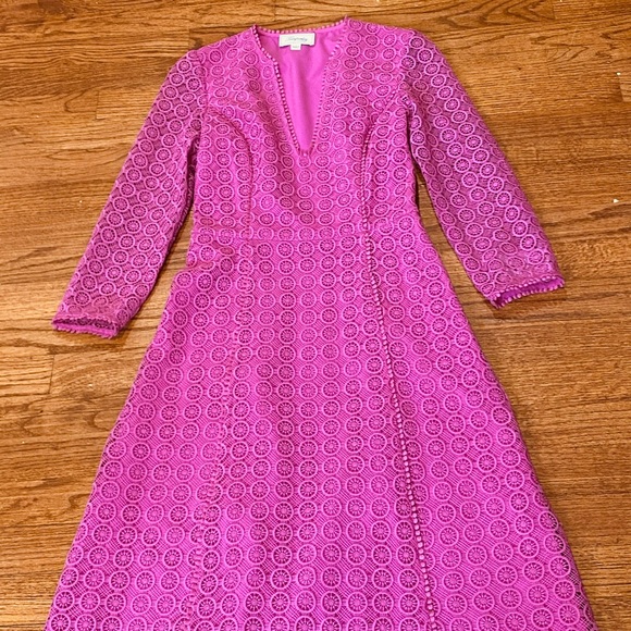 TEMPERLEY LONDON*Guipure Pink Lace Dress*US 2 $795 - Picture 4 of 7